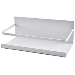 Magnetic Kitchen Rack Fridge Organizer,Starwak Metal Refrigerator Side Storage Shelf,Spice Jars Rack,Paper Towel Roll Holder,Home Rustproof Multi-use Punch-free Shelving Storage Unit Wall Mount(White)