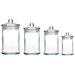 4pcs Portable Household Sealed Transparent Jars Large Square Glass Spice Jars Airtight Storage Jars With Glass Lid Compatible For Kitchen,4pcs