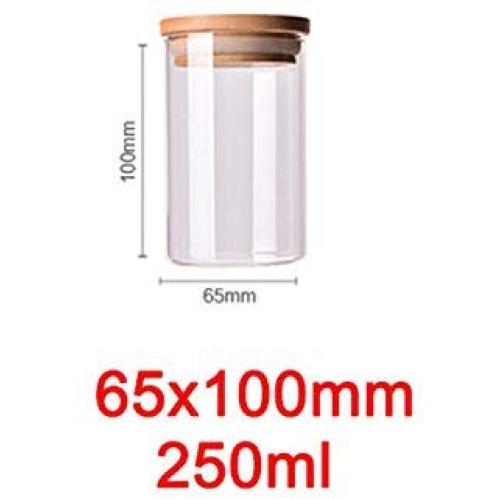 15 Size Glass Storage Bottles Food Canister For Kitchen Containers Jar With Lid Box Spice Tea Caps Sugar Bowl Container,65X100Mm