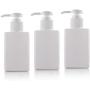 100ml / 3.3oz Refillable Empty Plastic Pump Bottles Jars Set for Makeup Cosmetic Bath Shower Shampoo Hair-Conditioner Toiletries Liquid Containers Bathroom Accessory Set (White)