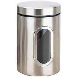 Food Storage Containers Jar 304 Stainless Steel with Lids Airtight Bpa Free Large, Cookie Jar Cereal Coffee Storage Containers Jar for Kitchen Pantry Organization Canister Candy Bulk, 1.5L