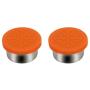 UPKOCH 2pcs Stainless Steel Spice jar Food Storage Container Leakproof Snack Salad Dressing Seasoning Pot with Silicone Lid