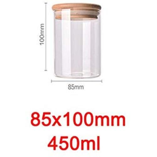 Glass Storage Bottles Food Canister For Kitchen Containers Jar With Lid Box Spice Tea Vacuum Caps Sugar Bowl Container,85X100Mm