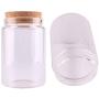 6pcs 7812062mm 400ml Transparent Glass Bottles With Cork Stopper Empty Spice Food Nuts Storage Bottles Jars Gift Crafts Vials