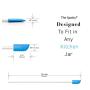The Spatty, Last Drop Beauty Spatula, 12'', Blue, Reusable, Flexible, As Seen On Shark Tank