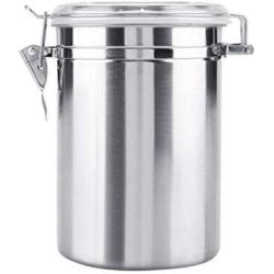 Stainless Steel Sealed Cans Coffee Beans Storage Tank Snacks Container Home Kitchen Tool,708Ml 10X10.5Cm