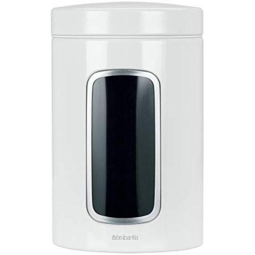 Brabantia 491009 Window Canister, 1.4-Liter, White