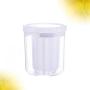 UPKOCH Food Storage Plastic Clear 4 Compartments Detachable Kitchen Cereal Container Dry Food Storage Jar with Lid for Kitchen Food