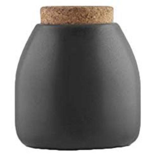 SINBROL Food Storage Containers Creative Ceramic Jar Kitchen Food Storage Tanks Grains Sealed Cans Tea Cans Household, Wood Lids,Salt Sugar Pepper Spice Coffee Canister Cookies