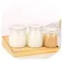 Glas-Confiturieriegel Behälter Pudding Flasche mit Deckel Süßigkeiten Joghurt Gelee Mousse Milchbecher Lagerbehälter, ohne Deckel, 150ml