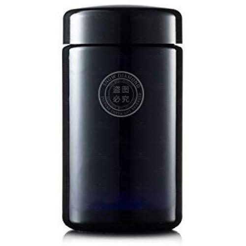 Snow Diamond 400ml (14 fl oz) Black Violet Ultraviolet Glass Wide Mouth Screw Top Jar Premium UV Protected Storage and Smell Proof Herb Container (1, 400ml)