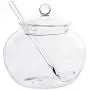 Glas Zuckerstreuselbehälter mit Deckel und Löffel, transparenter Zuckerbehälter für Küche, Gewürzbehälter, 350ml