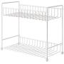 TY-ZWJ Bathroom Finishing Storage Rack/Kitchen Seasoning Jar, Finishing Storage Rack Double Seasoning Rack Kitchen Seasoning Jar Soy Sauce Bottle Seasoning Rack
