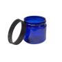 ljdeals 2oz Blue PET Plastic Jars with Lids, Refillable Empty Round Containers, Pack of 12, BPA Free, Made in USA Perfect for Kitchen, Cosmetic, Lotion, Personal Care Products and more