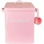 Laundry Detergent Powder Storage Tin Box Large Galvanized Metal Buckets Food/Flour/Sundries Kitchen Storage Tin Box Canister Containers- Pink