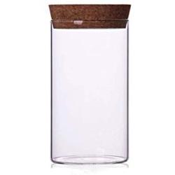 Clear Glass Canister Jar Bottle Treat Tea Storage Container with Cork suit for Kitchen Decoration
