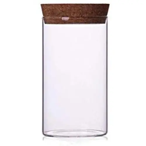 Clear Glass Canister Jar Bottle Treat Tea Storage Container with Cork suit for Kitchen Decoration