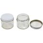 Pinnacle Mercantile 2 oz Glass Jars Containers Spice Straight Sided with White Metal Lids 24 ct case