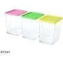 JUIOKK 3-Pack Plastic Sealed Dispensers for Food Storage with Lids Stackable Cereal Containers JUIOKK 3-Pack Plastic Sealed Dispensers for Food Storage with Lids Stackable Cereal Containers