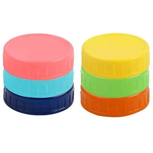 6 Pièces Assorties Couvercles Plastiques Réguliers pour Bouteilles Mason Jars, Caps de Conservation Alimentaire 6 Pièces Assorties Couvercles Plastiques Réguliers pour Bouteilles Mason Jars, Caps de Conservation Alimentaire