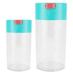 Plastic Vacuum Sealed Storage Jar Food Container For Coffee Beanstea,Clear,L