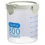 YUMU Kitchen Sealed Food Storage Container with lid, Sealed Moisture-Proof, with Scale, Buckle Sealed Plastic Food Container, no BPA, Keep Food Fresh and Dry,LightGreen,Medium