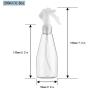 Empty Spray Bottles, Dedoot 2 Pack Small Spray Bottle 7oz Plastic Refillable Trigger Sprayer, Leak Proof Plant Mister Spray Bottles for Cleaning Solutions, Hair Care, Essential Oils