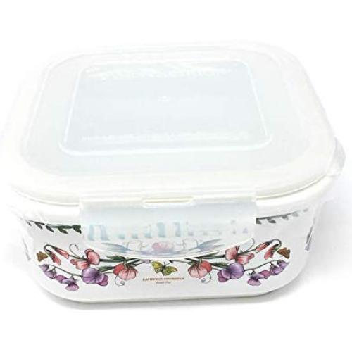 Portmeirion 5.75" Square Botanic Garden Storage Jar with Lid
