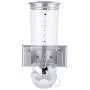 Poniu Cereal Dispenser, Plastic Storage Canister, Transparent, Wall-Mounted, Snack Grain Container Tank, Sealed Storage Jar, Practical Cans for Kitchen (Gray) Poniu Cereal Dispenser, Plastic Storage Canister, Transparent, Wall-Mounted, Snack Grain Container Tank, Sealed Storage Jar, Practical Cans for Kitchen (Gray)