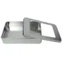 Mikken # 42045 Metallbehälter mit Fenster, Dose, Glas, Silber, 20,8 x 13,1 x 4,5 cm