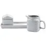Mason Craft & More White Collection- White Ceramic Kitchen Table Cloth, White Milk & Sugar Set with Tray Mason Craft & More White Collection- White Ceramic Kitchen Table Cloth, White Milk & Sugar Set with Tray