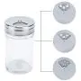 Glas Gewürzflaschen-Set, 6 Stück à 90 ml mit Schüttelverschlüssen, ideal zum Lagern von Gewürzen und Kräutern.  Einstellbarer Edelstahl-Tropferaufsatz für präzises Dosieren.
