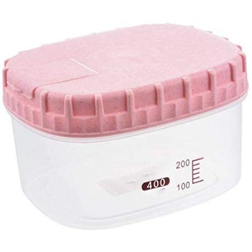 Collecting Tank Storage Box Grains Practical 3 Size Food Storage Jar Multipurpose Container Wheat Straw Pp Seal Tank Box,Pink