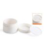 3PCS (50ML/1.7OZ) Shiny White Empty Plastic Boxes with Screw Cap Protable Travel Refillable Container Jar Facial Cream Face Eye Essence Hair Film Candy Honey Holder Trial Sample Case