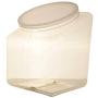 Pack of 4 Plastic Candy Containers With Lids ? Retro Plastic Clear Candy Container Counter-top Jars - Easy Refill Wide Mouth Opening For Easy Refill