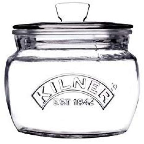 Kilner Glassware Universal Storage Jar, Durable Multi-purpose Glass Container with Airtight Push-top Lid, 17-Fluid Ounces