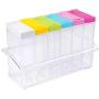 Moligh doll 6 Piece Spice Jar Colorful Seasoning Box Kitchen Condiment Storage Container Salt Dispenser