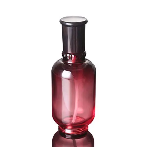 1 Stück 5 Oz Weinrote Glas-Lotionflasche mit Kunststoff-Pumpenkopf, Leere, Wiederbefüllbare Gesichtscreme-Behälter, Make-up-Lotion-Kosmetikverpackungen – KOSTENLOSER Trichter