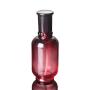 1 pcs 5 Oz Wine Red Glass Lotion Bottle With Plastic Pressure Pump,Empty Refillable Face Cream Jar Makeup Lotion Cosmetic Packaging Containers-FREE funnel