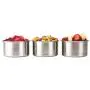 Pinwheelers Mini Edelstahl Lebensmittelbehälter Set 3 x 3,7 oz mit wasserdichten Silikonverschlüssen, Perfekt für Kinder Snacks, Dip-Becher, Saucen oder Dressingbehälter (Safari Trio)