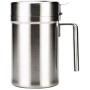 Stainless Steel Olive Oil Can Dispenser Pot Drizzler Canister Deluxe Silver Color 1000ml Kitchen Tools Food Jar Cruets Utensil Storage (Color : As picture, Size : 10.5x18cm)
