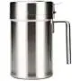 Stainless Steel Olive Oil Can Dispenser Pot Drizzler Canister Deluxe Silver Color 1000ml Kitchen Tools Food Jar Cruets Utensil Storage (Color : As picture, Size : 10.5x18cm)