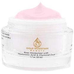 Anti Aging Face Cream Moisturizer - with Rose Scent, Hyaluronic Acid and Diamond Dust, Anti-Aging Anti-Wrinkle Night Cream for Woman and Men, Skin Care