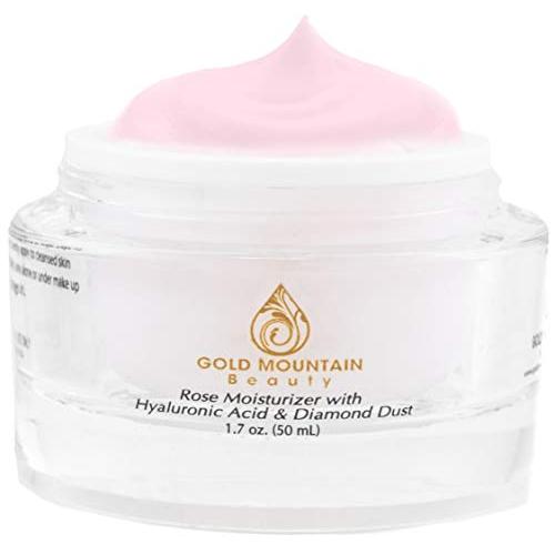 Anti Aging Face Cream Moisturizer - with Rose Scent, Hyaluronic Acid and Diamond Dust, Anti-Aging Anti-Wrinkle Night Cream for Woman and Men, Skin Care