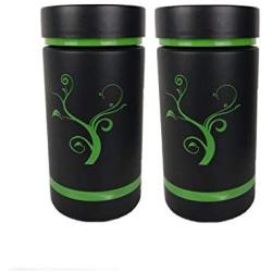 Stash Jar, Shatter Proof, Waterproof Leak Proof Set of 2 Excellent Quality (black1)