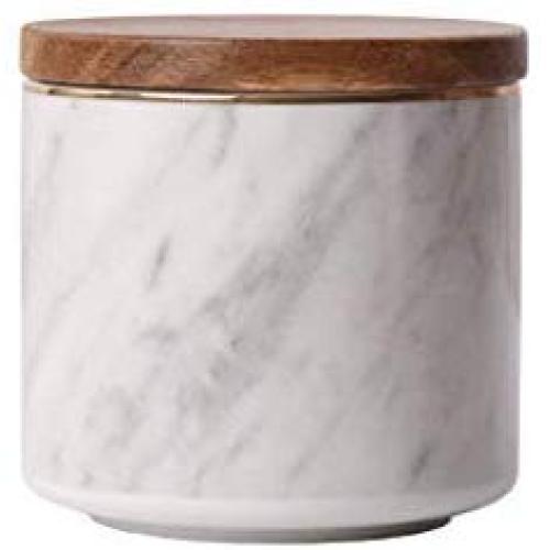 Ceramic Kitchen Canisters, Food Storage Jar with Airtight Seal Bamboo Lid, Food Storage Canister for Tea, Coffee Bean, Spice, Sugar (100x100mm)