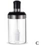 Glass Kitchen Storage Containers - Glass Seasoning Tank Kitchen Spice Kit Bottles Pepper Spoon Seasoning Jars Oil Brush Honey Container Food Storage Container