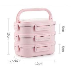 Thermos Food Jar 1200ml Thermos 304 Stainless Food Flask For Girl Leakproof Insulated Food Containers Portable Bag (Color : Pink)