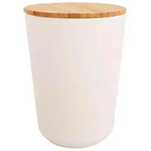 Rayher Bambus Aufbewahrung, Rund, 700ml, 10,5cm, 14cm, Box 1 Stück, Natur