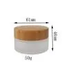 2 Pack 50ml/1.7oz Frosted Glass Cosmetic Cream Jar Bottle Refillable Glass Face Cream Pot Cosmetics Container With Bamboo lids and Inner Liners For Travel DIY Sample Eyeshadow Essential Oils 2 Pack 50ml/1.7oz Frosted Glass Cosmetic Cream Jar Bottle Refillable Glass Face Cream Pot Cosmetics Container With Bamboo lids and Inner Liners For Travel DIY Sample Eyeshadow Essential Oils